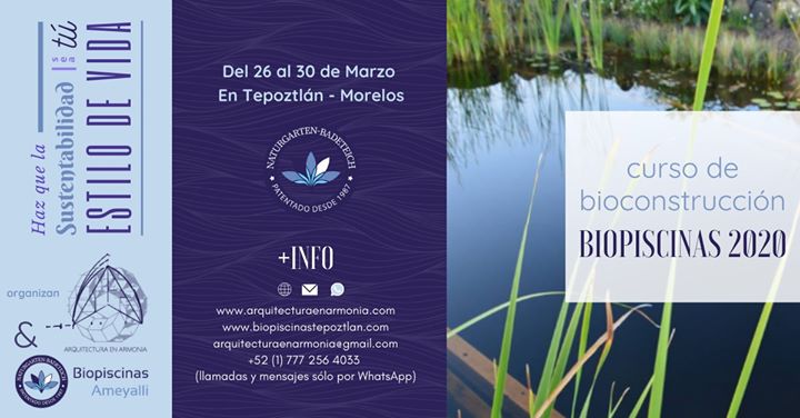 Curso de Bioconstrucción: Biopiscinas Marzo 2020